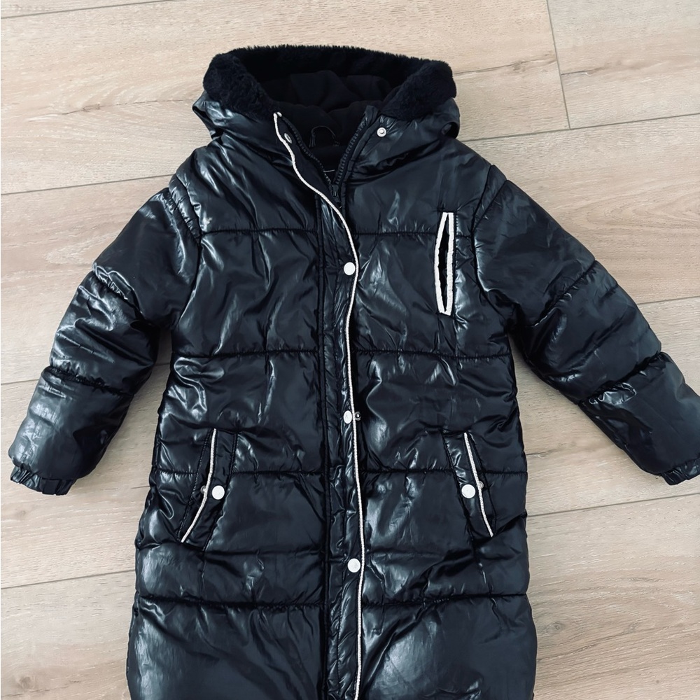 Kids Black Puffer Coat